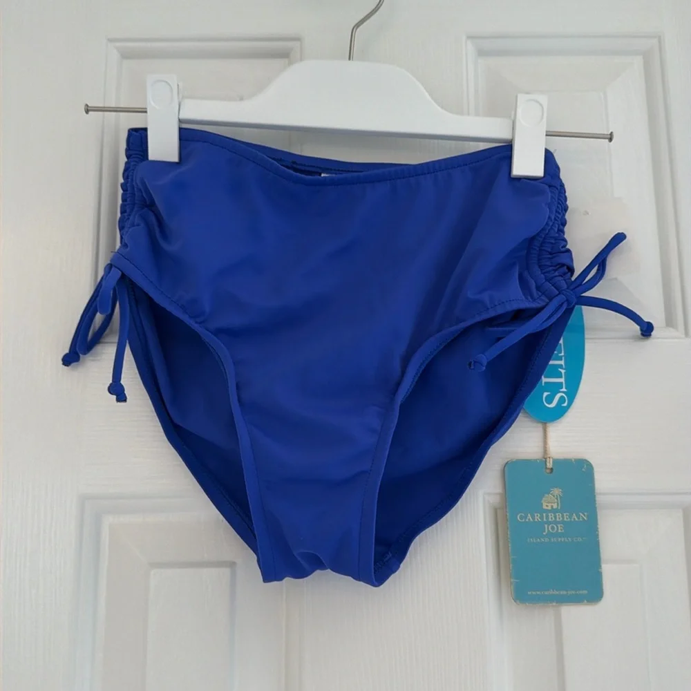 NWT Caribbean Joe royal blue swim bottoms. Size 8